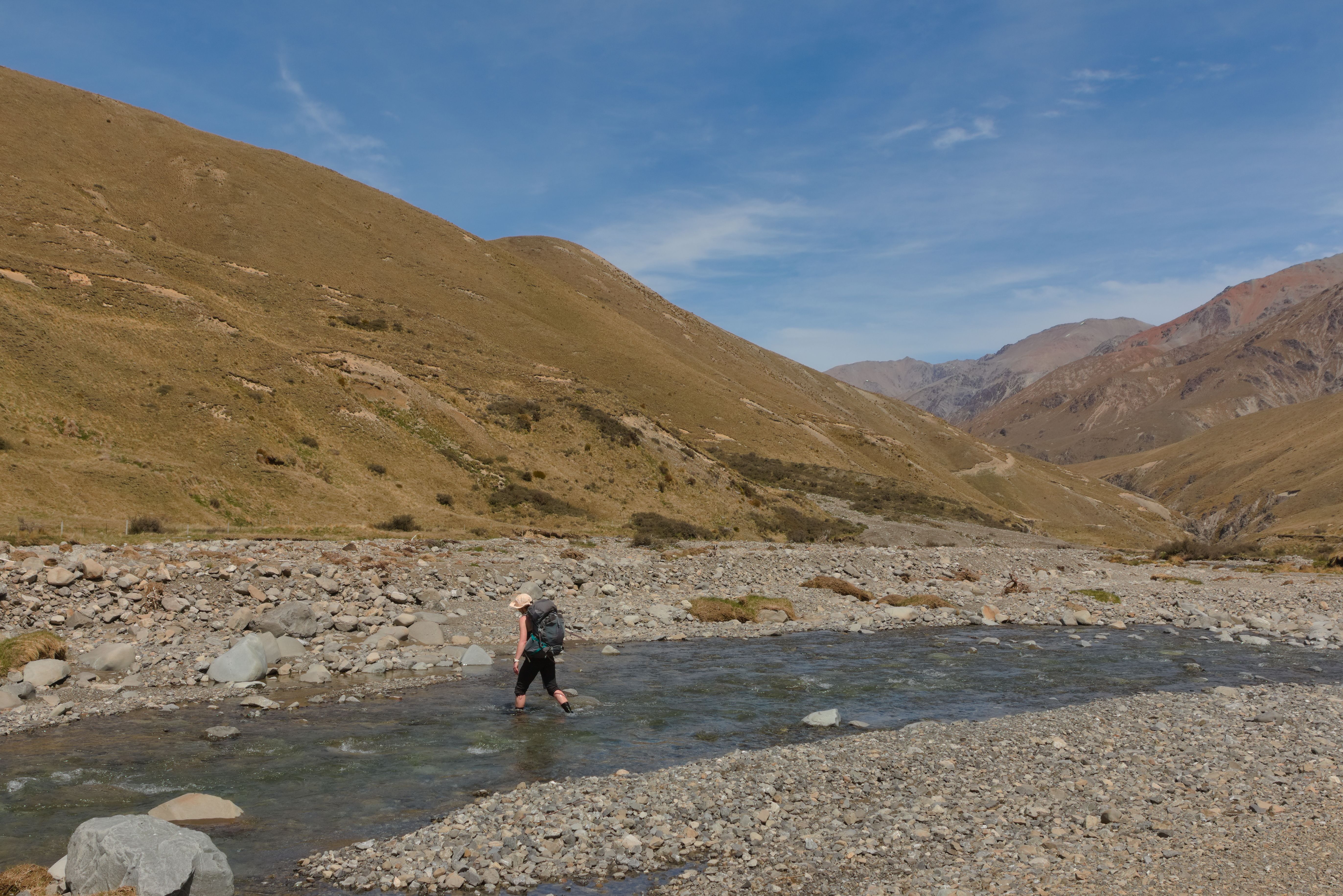 Crossing Turton's Stream on the way downstream.