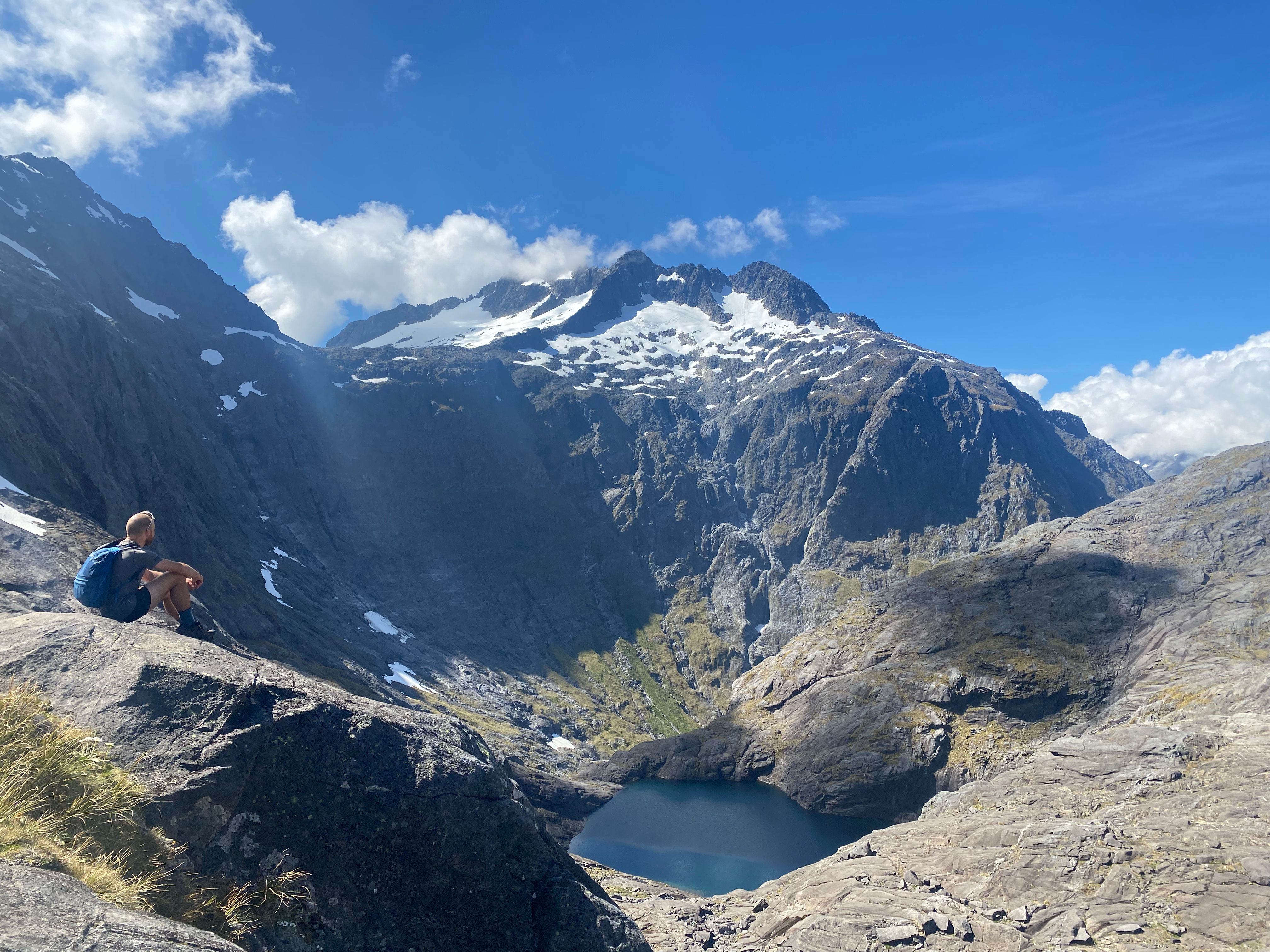 Looking back at Black Lake and Mt Crosscut.