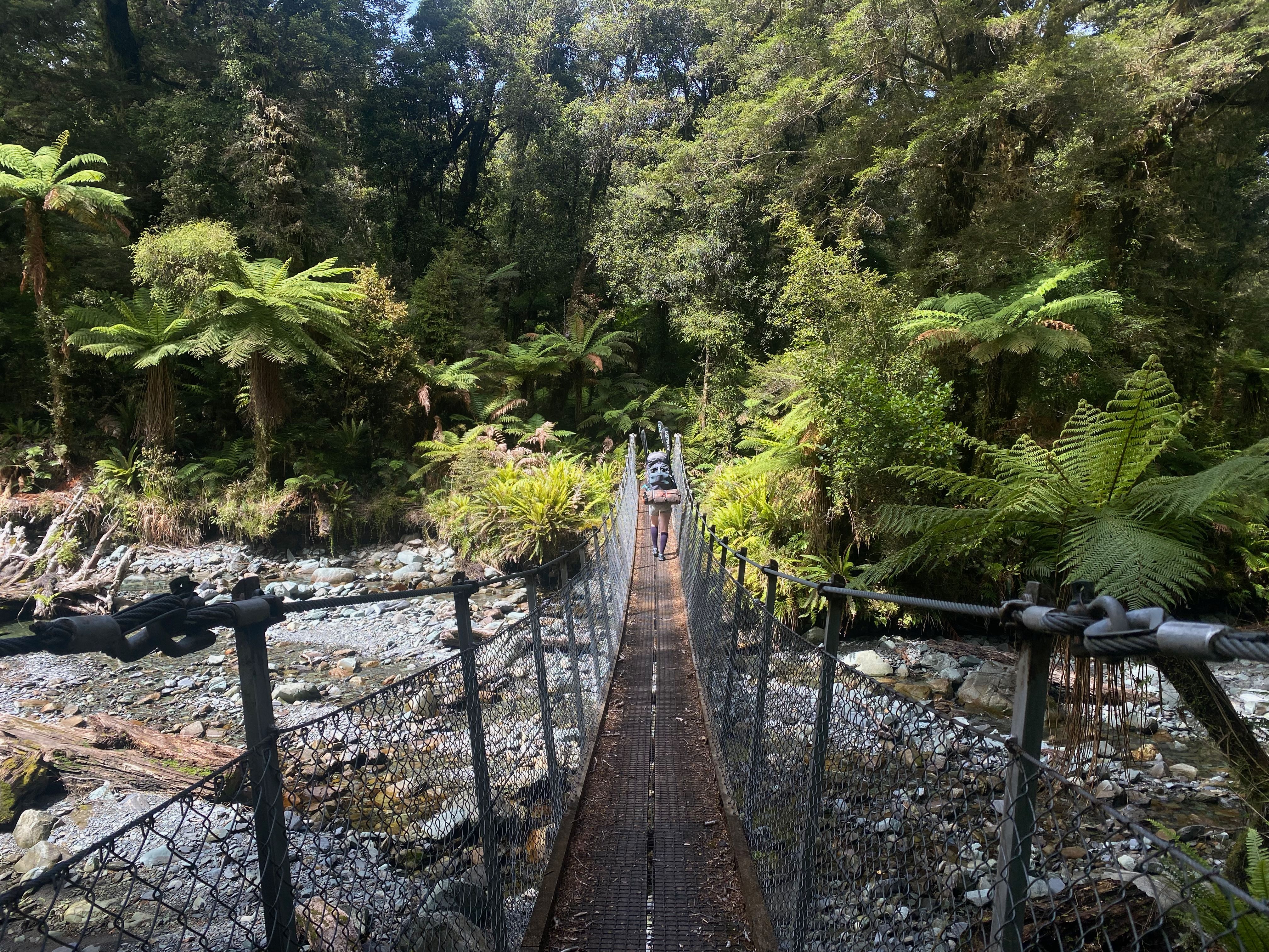 Rather large bridge over a rather small stream.