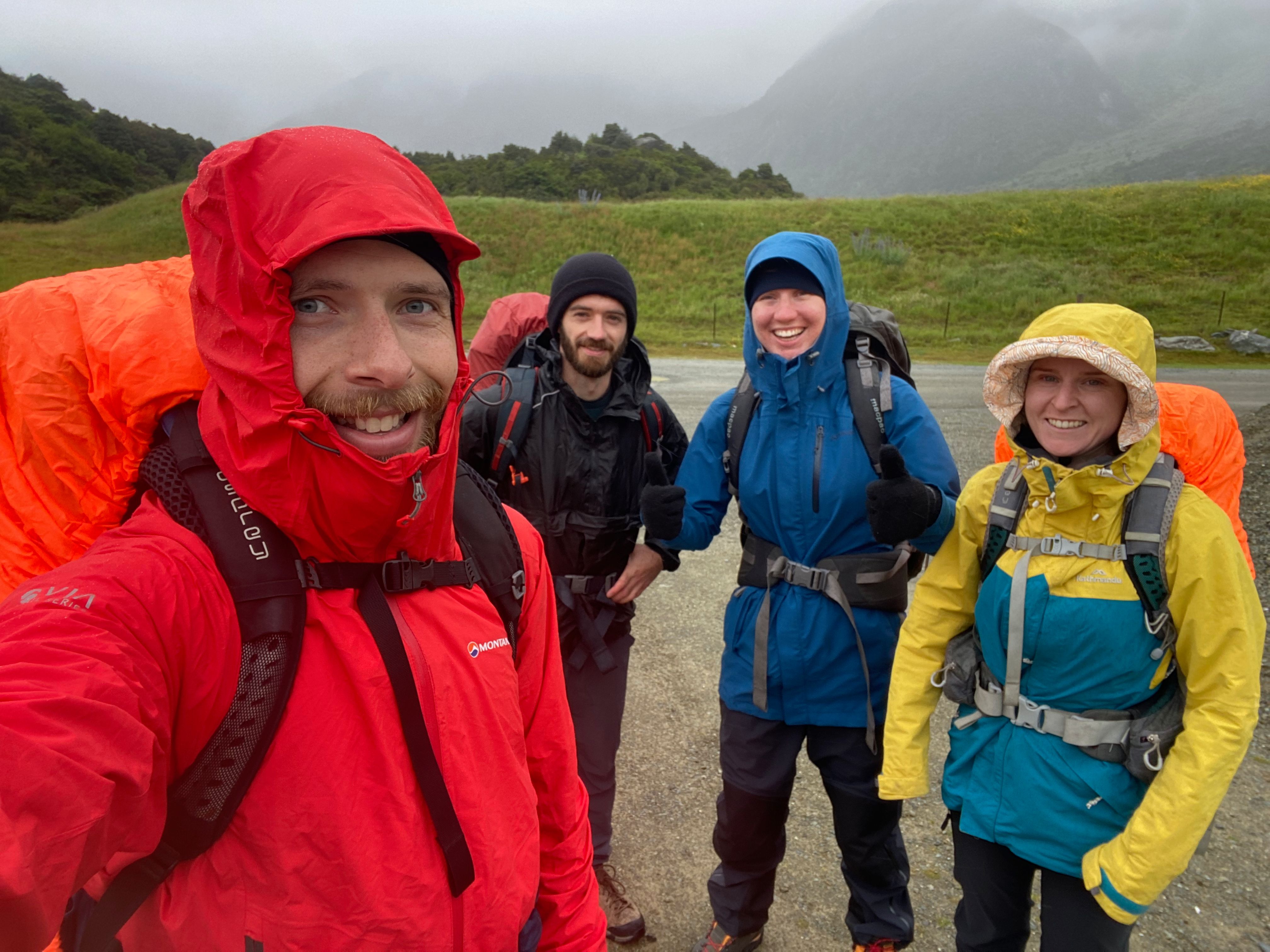 Jen, Louise, Daniel and I ready to go!