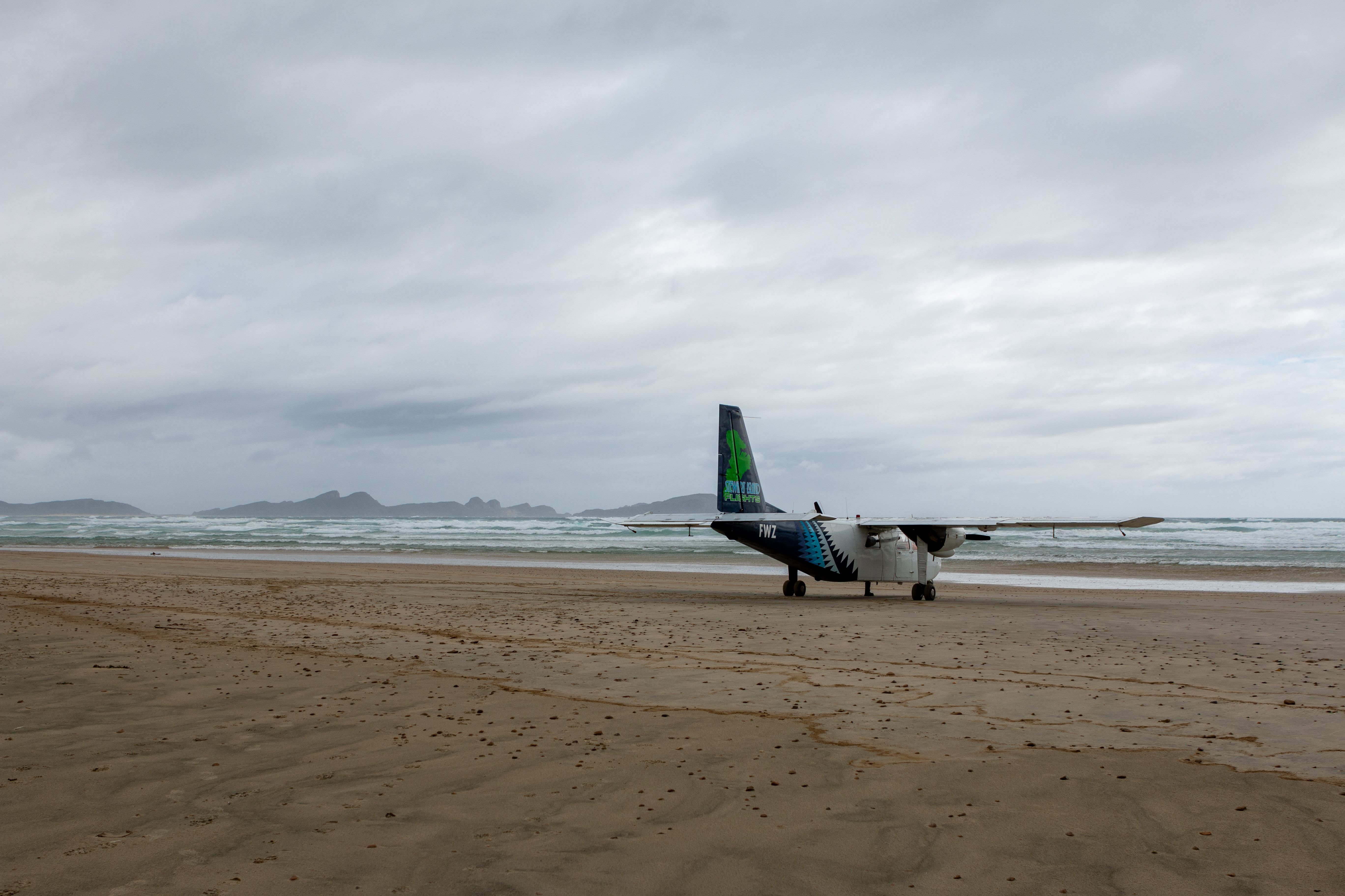 Our trusty wee plane that landed us on Mason Bay in some strong winds!