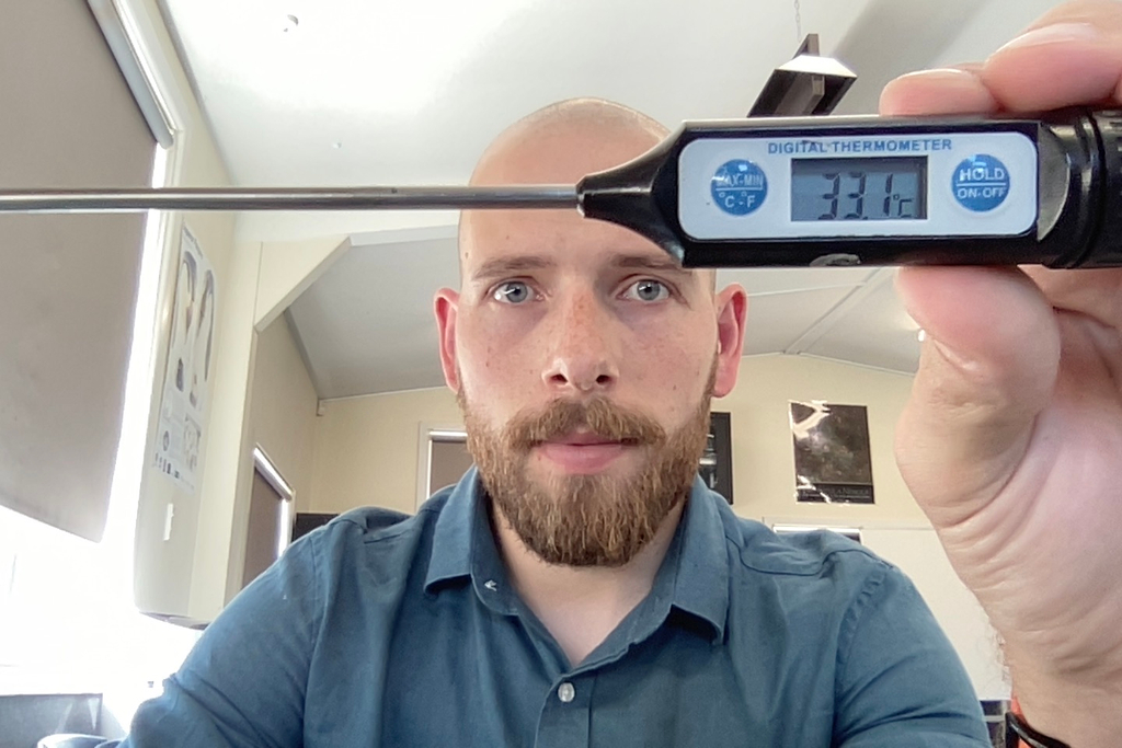 The temperature in my classroom one afternoon.