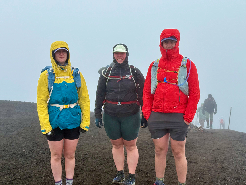 Jackets on and all wrapped up, except the legs, of course.