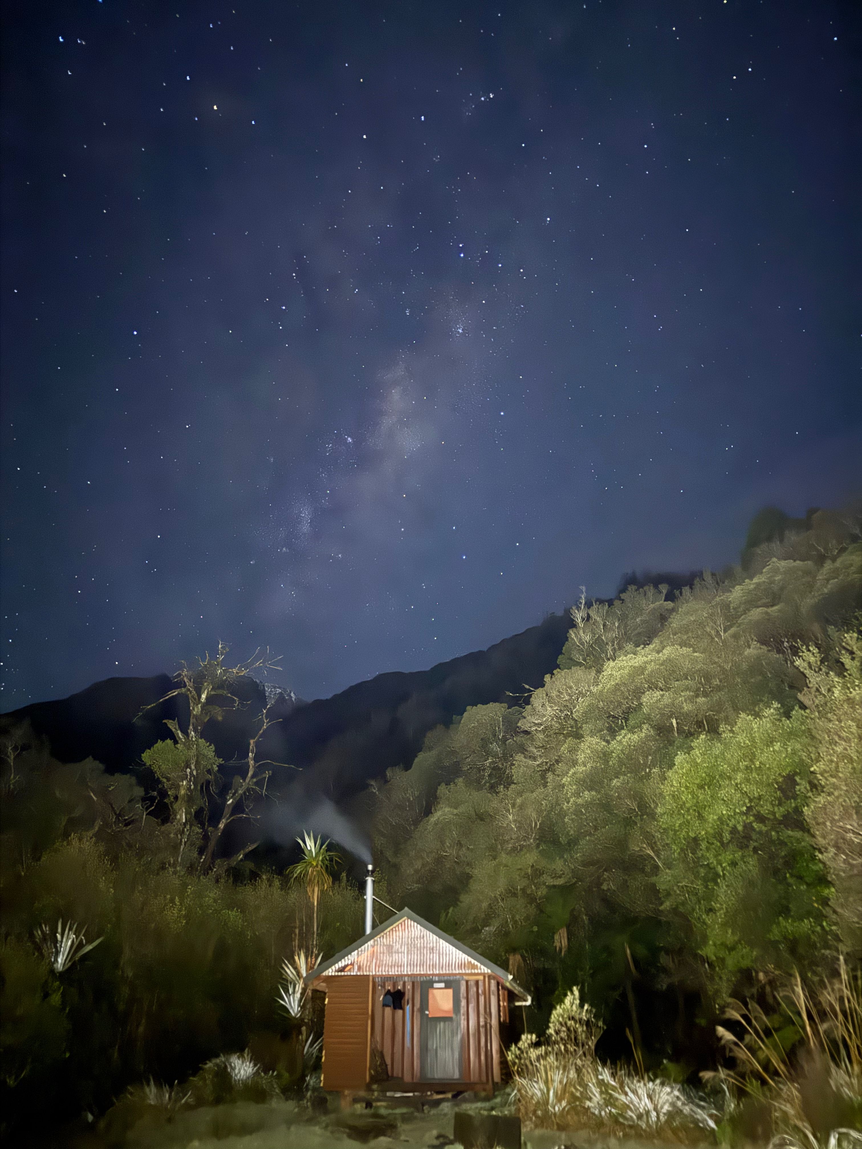 Crawford Junction Hut under the stars.