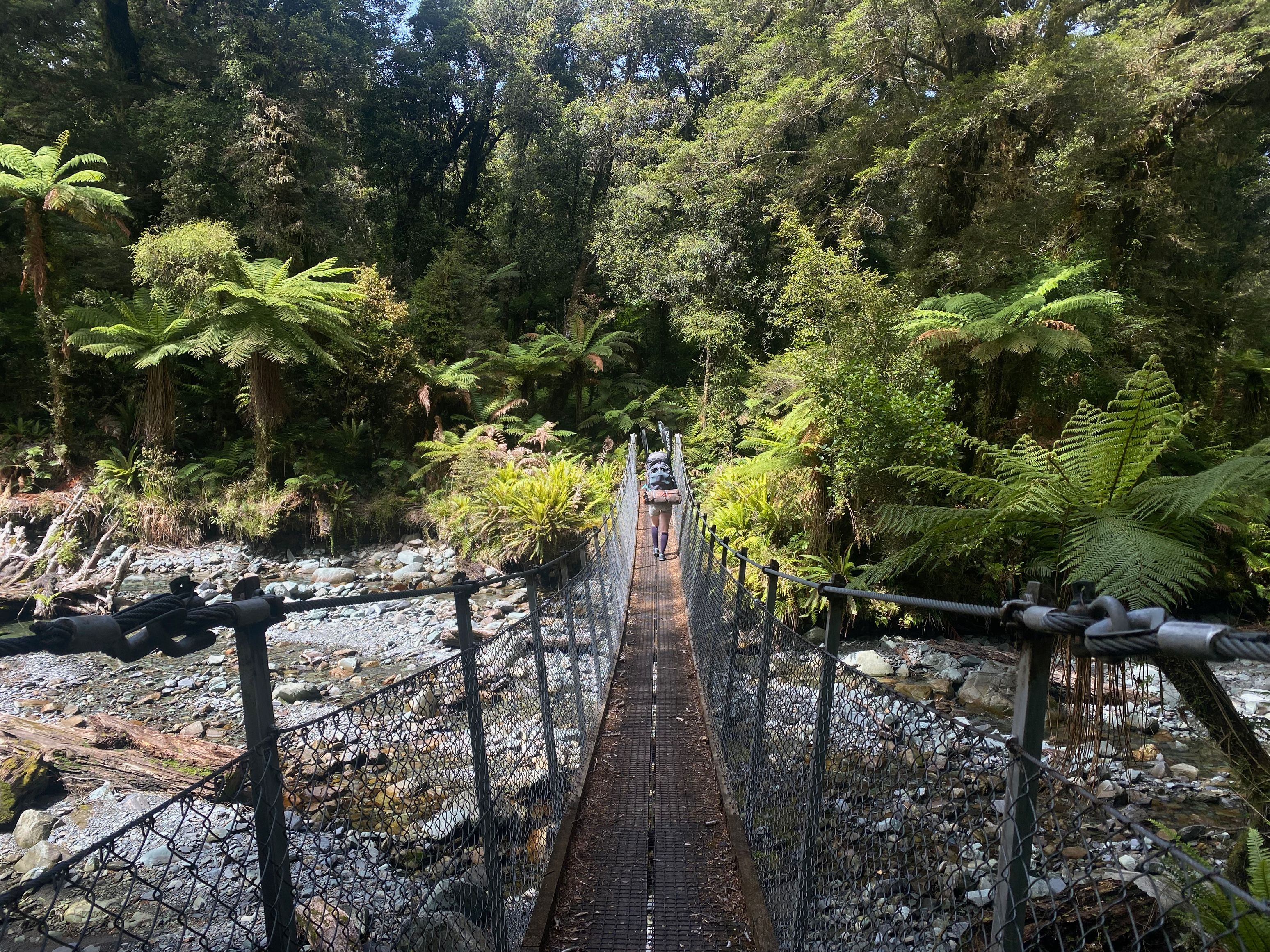 Rather large bridge over a rather small stream.