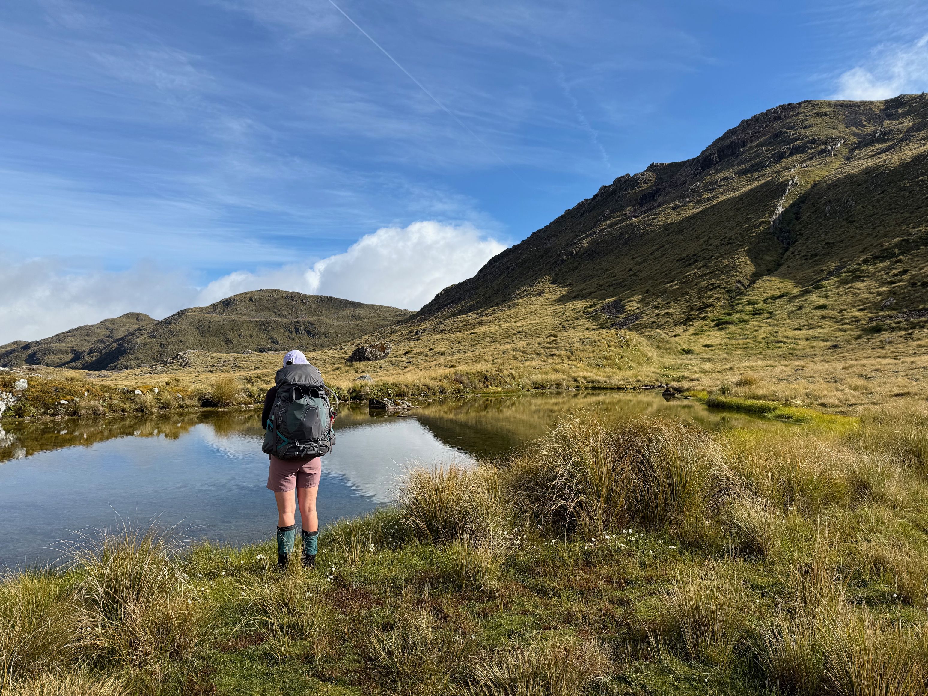 Admiring some of the tarns in the morning!
