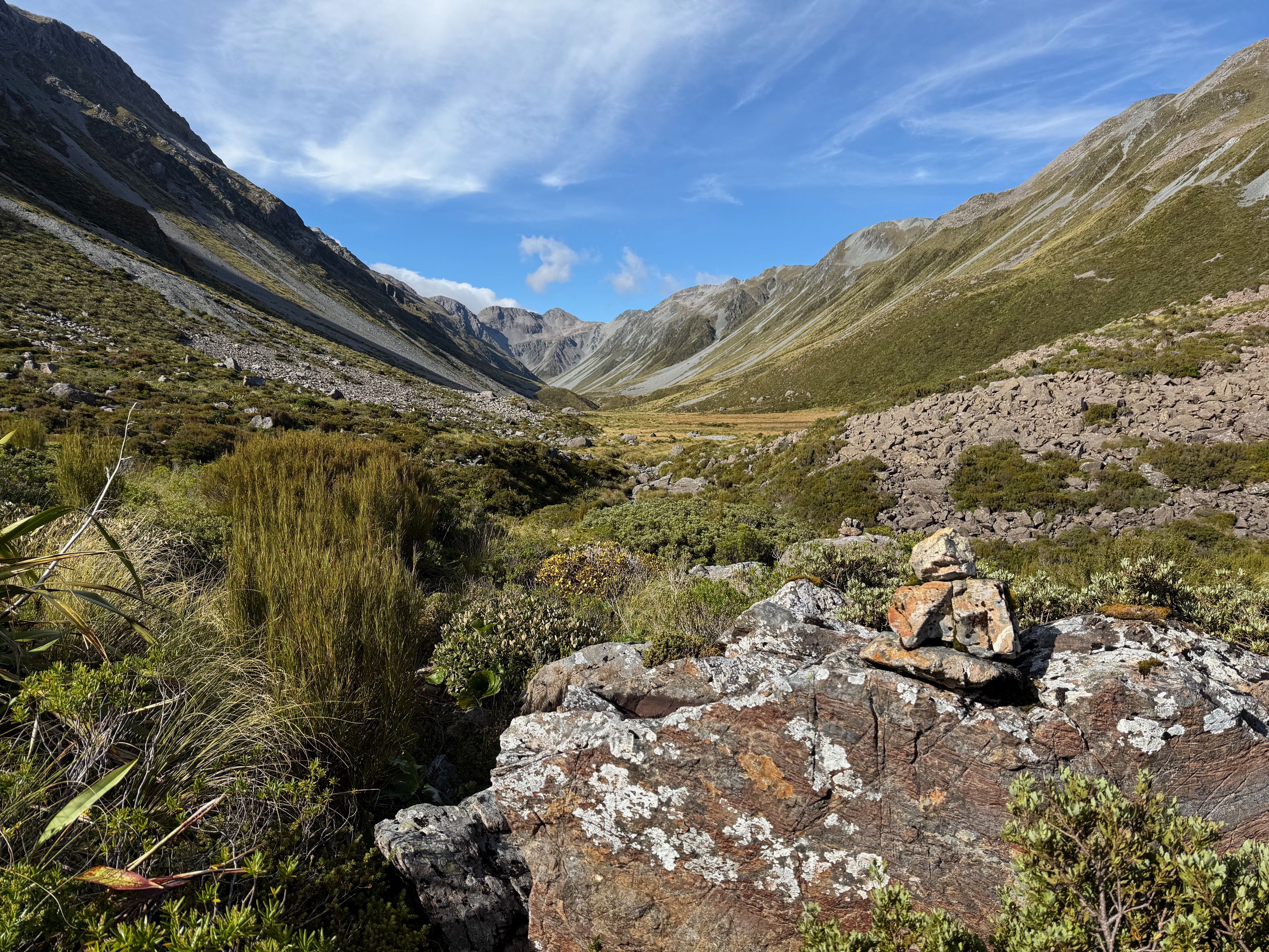 One of many well-placed but occasionally hard to spot cairns.