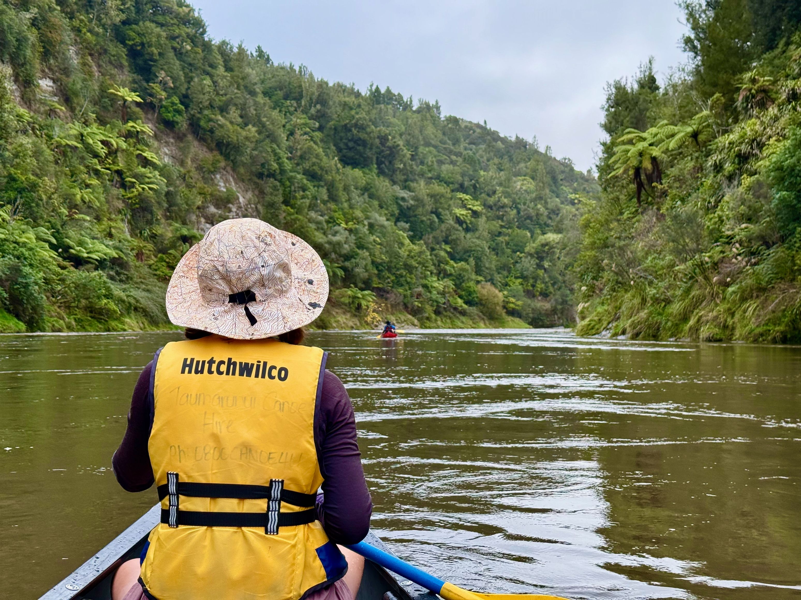 Paddling slow and enjoying the views.